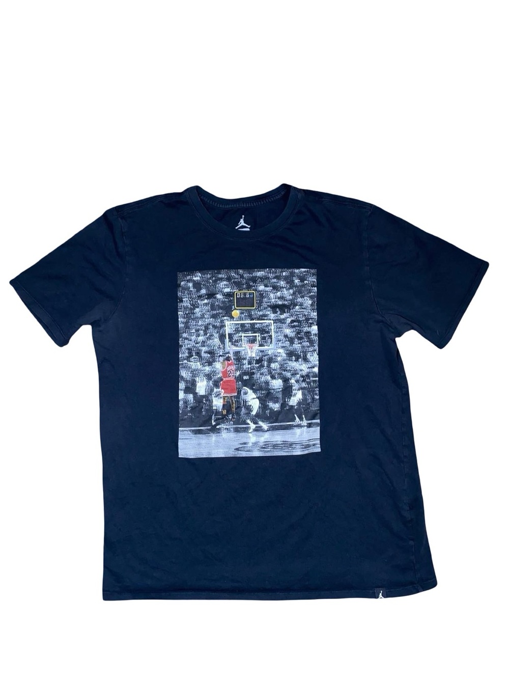 Nike Air Jordan Men's Size L Black Graphic T-Shirt Michael Jordan Game